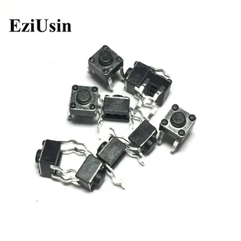 EziUsin 100ks 6*6*4.3 Panel PCB Momentálne Hmatové Takt Push Button Micro Switch 4 pinovým DIP Ľahký Dotyk 6x6x4.3 mm Klávesy na Klávesnici