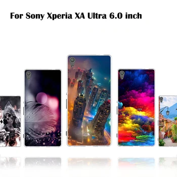 Silikónový obal Pre Sony Xperia XA1 Ultra 6.0 palcový Mäkké TPU Zadný Kryt Tenkú Ochranu Maľované Vzor Prípadoch Luxusné Farebné Škrupiny