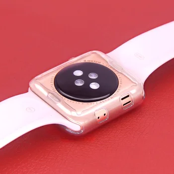Transparentné mäkké a tenké púzdro pre Apple hodinky Séria 3 Séria 2 38mm / 42mm TPU Mäkký Kryt pre Apple Hodinky prípade Chrániť Kryt