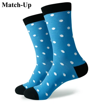 Match-Up DROPSHIPPING Objednávky Zákazníka Mužov Farebné Česanej Bavlny Ponožky Zábavné Ponožky