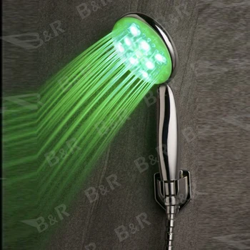 BAKALA Úsporu Vody, Farebné LED Svetlo, Vaňa Sprcha hlavu Ručné Kúpeľňa so Sprchou Hlavu Filtra Tryska QY-1007
