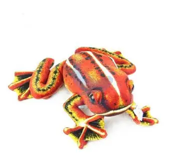 Plnené simulácie zvieracích červená žaba 25 cm plyšové hračky mäkké bábiky b9787