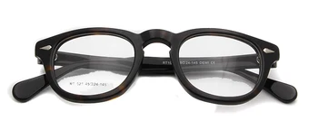 Vysoká Kvalita oculos Johnny Depp Okuliare occhial Kolo Retro Vintage Rám Ručne Vyrobené Optické Rám Ženy Muži predpísať Okuliare