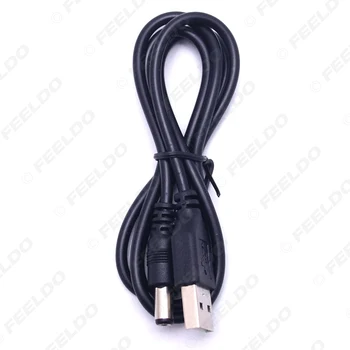 FEELDO Black 85 cm USB 2.0 Port Na 5,5 mm x 2.1 mm 5V DC Napájanie, Jack Barrel Napájací Kábel Konektor Plug #AM3785