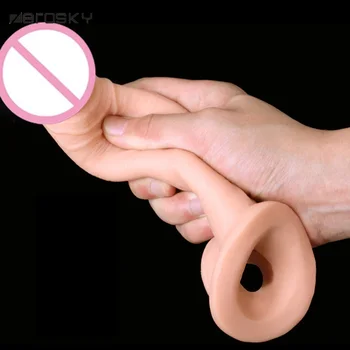 Zerosky Odolné Realistický Penis Rukáv Penis Rozšírenie Odkladu Opakovane Penis Krúžok Na Penis Extender Kondómy Sex Produkty Pre Mužov