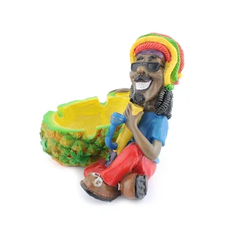 GERUI Nové Bob Marley Jamaica Popolník Módne Živice Remesiel Dekorácie Cigaretu, Cigaru Popolník Veľkosť 105mm Boutique Dary