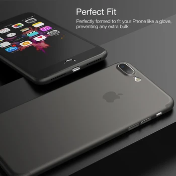 Cafele Ultra-tenké Matný PP puzdro pre iPhone 7 / 7 Plus Anti-odtlačkov prstov Kryt Telefónu, pre iPhone 7 / 7 Plus Čierna Sivá Biela Modrá