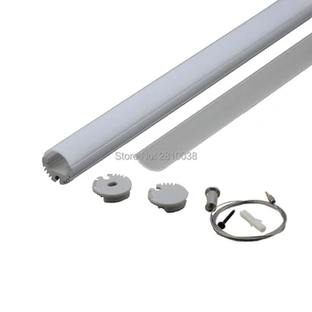 10 Súprav/Veľa Kolo typ Eloxovaný hliník led lisovania profil AL6063 LED hliníkový profil bývanie pre prívesok alebo stropné svetlo