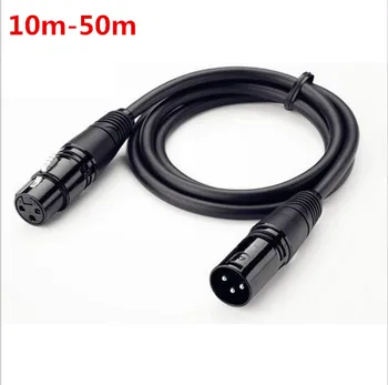 Rýchle dodanie 2 kusov 10m-50m Meta DMX Kábel 3.2 ft/1m 3-Pin Signál XLR Pripojenie DMX512 Fáze Svetelný Kábel Drôt Mužov a Žien
