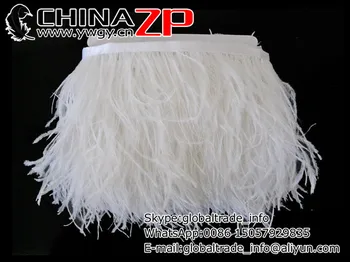 CHINAZP Factory 2yards/farby/veľa Vývozu Kvalitné Bielené Biela Pštrosie Perie Výbava