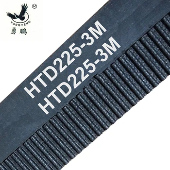 1pc HTD3M 225 17 remeňa zuby 75 šírka 17 mm dĺžka 225mm gumy v uzavretej slučke, 225-3M-17