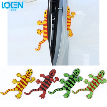 4 Farby DIY Auto-Styling Gecko Lizard 3D Silica Gel Auto, Auto, Motocykel Logo Totem Znak, Odznak protizrážkové Nálepka Pre Audi