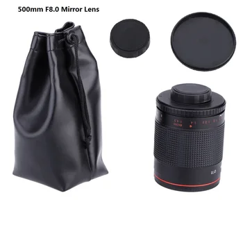 Príručka 500mm F8 Teleobjektív Zrkadlový Objektív s T2-EOS Adaptér Krúžok pre Canon 80D 77D 70 D 7D 60D 5D Mark II 750D 700D 650D 1200D 100D