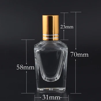 MUB - Móda Mini 15ml Prenosné Cestovné Parfumy Sklenené Fľaše Roll-on Bouteille Vide Pre Esenciálne Oleje