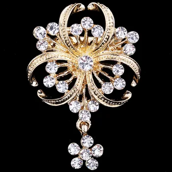 Welback módne vysoká kvalita nové elegantné luxusné svadobné corsage svadobné drahokamu ženy Barokový brošňa pre strany darček