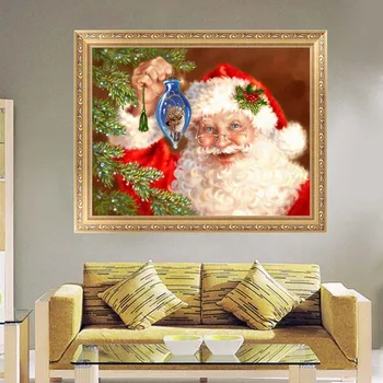 5D DIY Diamond Maľovanie Otec Vianoc Výšivky Cross Stitch Domov Stenu Decor C42
