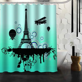 Najlepšie Pekné Vlastné Eiffelova Veža v Paríži Vaňa Sprchový Záves Záves Nepremokavé tkaniny Tkaniny Pre Kúpeľňa VIAC VEĽKOSŤ ŽJY#30