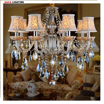 Krištáľový Luster svetlo pre Spálne, Obývacia izba crystal svietidlo sviečka luster svetlo Luxusné Crystal Moderné Osvetlenie