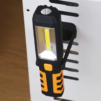 3 Režimy COB LED Pracovné Svetlo Magnet Baterka S Hákom Skladacie Horák, LED Blesk, Auto Pracovné Svetlá Podľa 3AAA Batérie