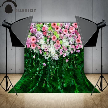 Allenjoy pozadí pre foto strieľa kvet nádherný zelený zadarmo prírody pozadí svadobné láska pre photo studio pozadí vinyl