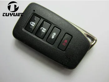 Smart Remote Tlačidlo Shell Fob Keyless Entry Prípade 4 Tlačidlá Pre Lexus IS/ES/GS/NX/RX Smart Karty s Núdzovým čepeľ