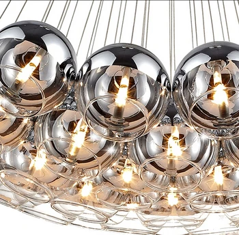 Prívesok osvetlenie sklo odtiene Led G4 Lobby Hotely Reštaurácia taliansky Štýl, moderné závesné lampy loptu Luxusné Prívesok svetlo