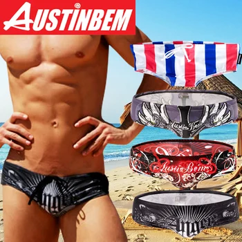 2018 mužov značky AUSTINBEM plávanie nohavičky mužov sexy plavky, pánske tuhé plávať nohavičky hot predaj pánske plavky