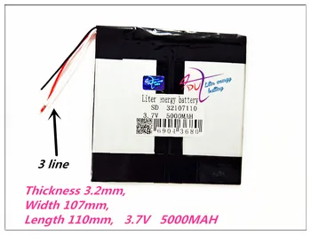 3 riadok tablet batérie značky tablet gm lítium-polymérová batéria 32107110 3,7 V 5000MAH Tablet batérie Nabíjateľné batérie