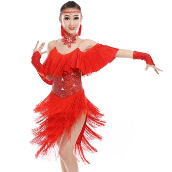 Latinská Šaty pre Dievčatá Oblečenie pre Dievčatá Tanec Tanečné Kostýmy pre Deti latinskej Šaty Moderné Tanečné Kostýmy pre Deti, Rumba, Samba
