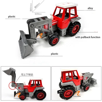 Podporu! Zliatiny Glide poľnohospodár inžinierstva van auto vzdelávacie hračky traktora v mierke modely detských hračiek