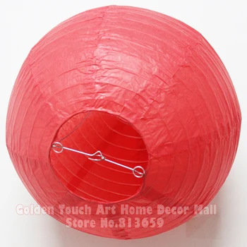 10 Kusov 8 Palcový 20 cm Červená Čínske Papierové Lucerny Kolo Visí Papier Balón Pre Svadobné Dekorácie Narodeniny Zapojenie Strany