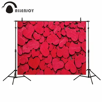 Allenjoy Valentines day pozadie Červené láska srdcia na pozadí fotografie pozadí fondu, nové fotografické pozadia