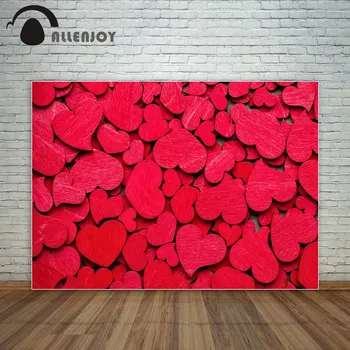 Allenjoy Valentines day pozadie Červené láska srdcia na pozadí fotografie pozadí fondu, nové fotografické pozadia