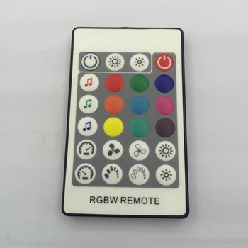 2 ks RGBW hudby ovládač s 24 tlačidlo RF diaľkové sen farebné led hudba rgbw radič DC12-24V pre RGBW led pásy