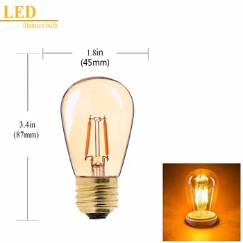 Vintage LED Žiarovky Žiarovka,1W,Zlatý Odtieň,Edison ST45 Svete Štýl,Super Teplé,Dekoratívne Domácnosť, Svietidlá,Stmievateľné