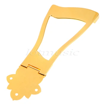 Gold Chrome Hrazda Tailpiece pre Archtop Elektrické 6 String Gitara Most Diely Príslušenstvo