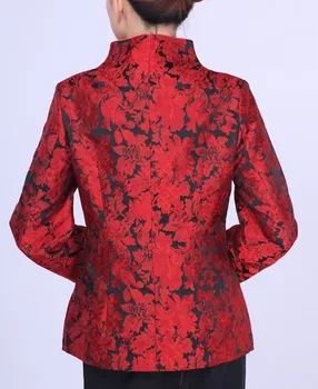 Červená doprava Zadarmo módne Čínskej tradícii dámske sako kabát vrchné oblečenie Veľkosť: S M L XL XXL XXXL NJ29