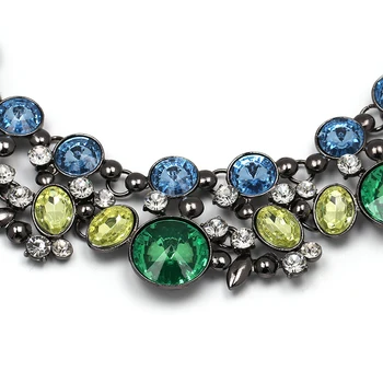 JUJIA Bohemain Lady Kúzlo Veľké Maxi Šperky Crystal Luxusné Drahokamu Reťazca Vyhlásenie Náhrdelníky Veľkoobchod