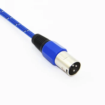 30 cm Nylon Pletená 6,5 mm Stereo Jack Samec XLR Mikrofónu, zvukový Pult Zosilňovač Konvertor Audio Kábel