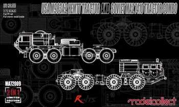 RealTS ModelCollect 1/72 MA72009 NÁS M983A2 HEMTT Traktor & Sovietskeho MAZ-7410 Traktor