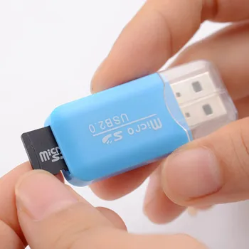 SIANCS Farebné Externá čítačka kariet Mini USB 2.0 čítačka Kariet pre Karty Micro SD TF Karta pre PC, MP3, MP4 Prehrávač, usb hub adaptér