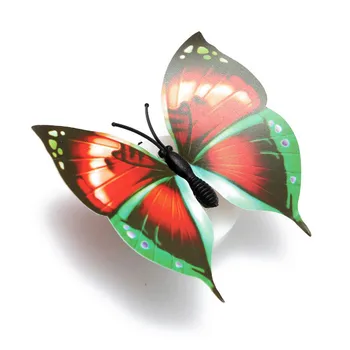 Náhodné Farby Krásne Zmena Krásne Roztomilé ABS Motýľ LED Nočné Svetlo Lampy