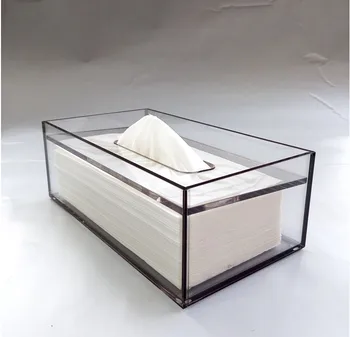 Kreatívne Transparentné Tkaniva Box Jasné Obrúsok Držiteľ Krásne Akryl Obdĺžnikový Držiteľ Obal