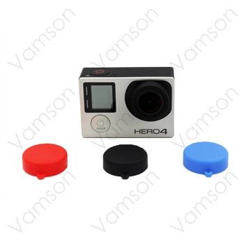 Šport Videokamery Príslušenstvo 3 Farby Silikónový kryt Objektívu Kryt Pre GoPro Hero 4 3+ 3 pre Xiao pre Yi Šport Fotoaparát VP617