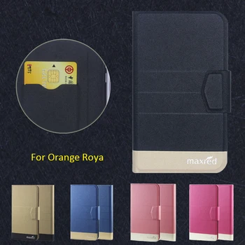 Najnovšie Horúce! Orange Roya Telefón Prípade,5 Farby Vysokej kvality Full Flip Módne Prispôsobiť Kožené Luxusné telefóny, Príslušenstvo