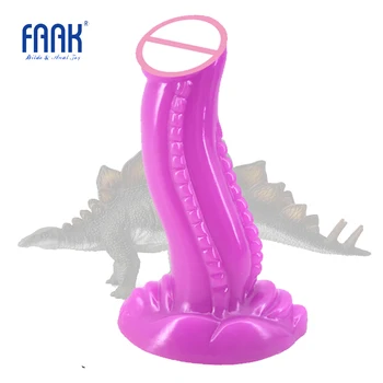 FAAK zvierat dildo dinosaura penis bulík unsmooth povrch zakrivený vibrátor sexuálne hračky pre ženy erotické produkty análny masáž zadok plug