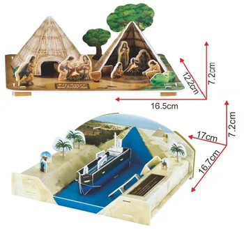 Candice guo 3D puzzle HOBBY hračky papier budovy model zostaviť ručné práce Kamennej oracle ľudskej evolúcie Suezský prieplav dieťa darček 1pc