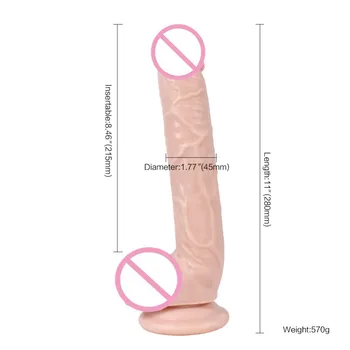 HOWOSEX 28 cm Dlhé Obrovské Dildo Realistického Veľké umelé penisy prísavky Penis Flexibilné Super Veľké Péro Análny Sex Hračky pre Ženy