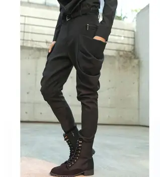 2016 New HORÚCE módne bežné Hárem nohavice slim boot nohavice non-tradičné oblečenie pre mužov nočných klubov kaderníčky nohavice, kostýmy