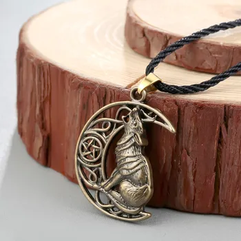CHENGXUN Valknut Odin 's Symbol Severanov Viking Mužov Mačka Mesiaca Strieborný Prívesok Náhrdelník Hip hop Šperky, Módne Collier
